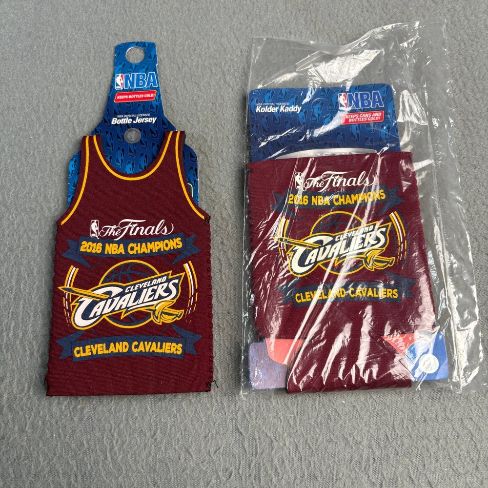 Cleveland Cavaliers 2016 NBA Champions Bottle Jersey & Can Cooler Set NBA New